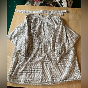 DOEN floral cotton mini dress with matching belt